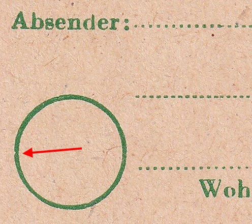 Typ K XX Absender-PLZ-Kreis